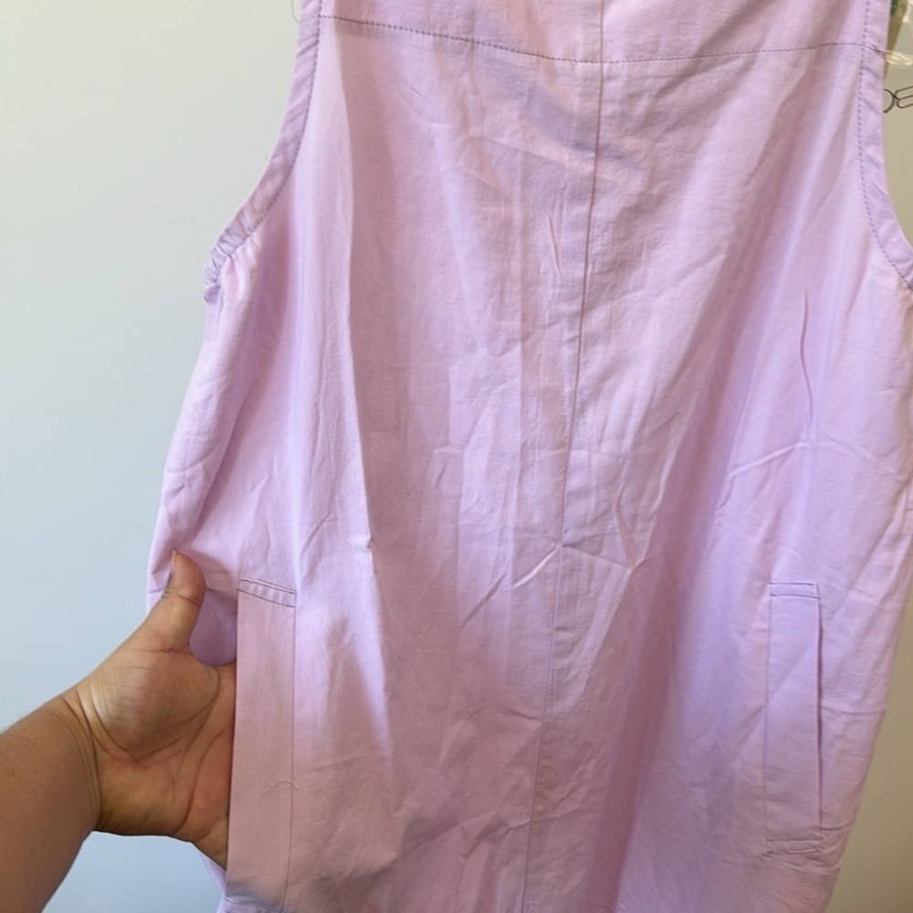 Super cute lavender overalls, wide leg with pockets - Picture 6 of 7